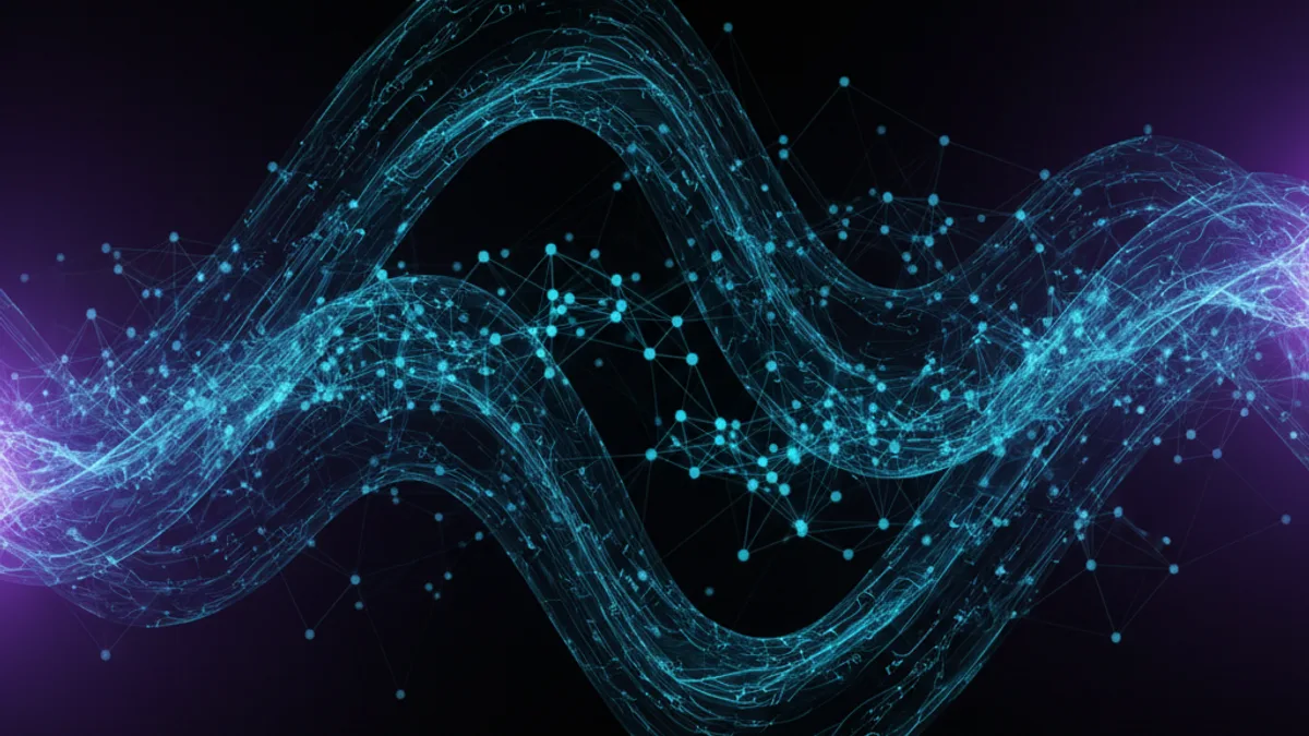 Abstract dark visualisation representing AI in Hospitality in Northern Ireland