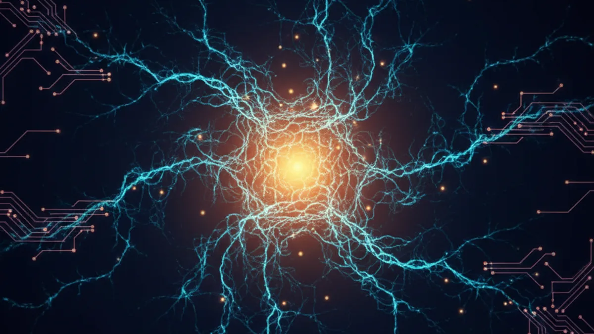 Abstract dark visualisation representing AI in Feel Good Friday in Northern Ireland