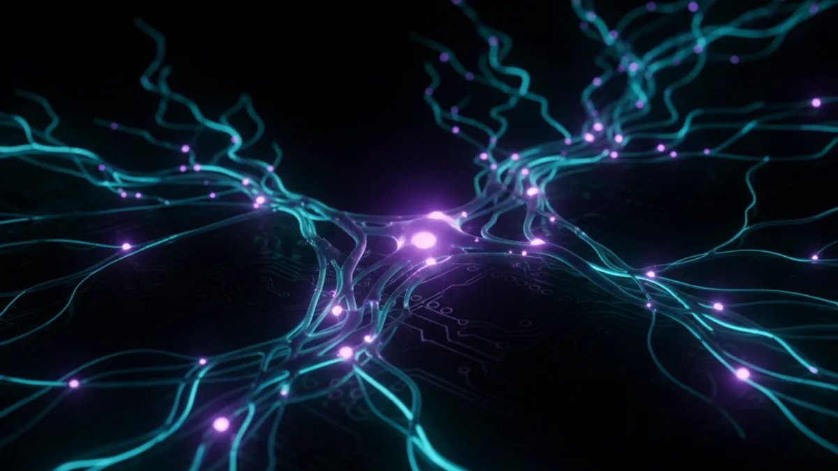 Abstract dark visualisation representing AI in Healthcare in Northern Ireland