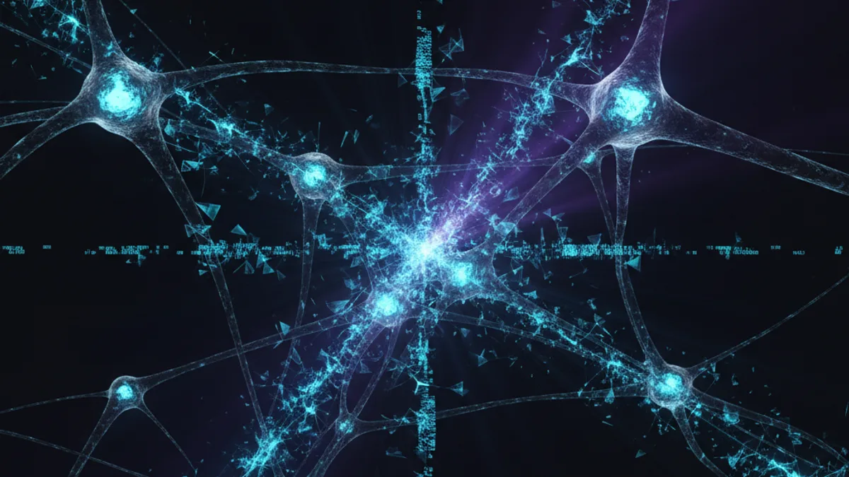 Abstract dark visualisation representing AI in Finance and Accountancy in Northern Ireland