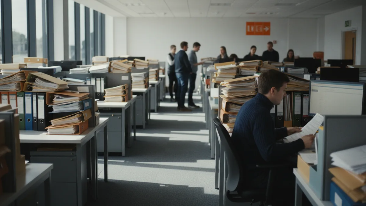 Documentary photograph of Professional Services at work in Northern Ireland